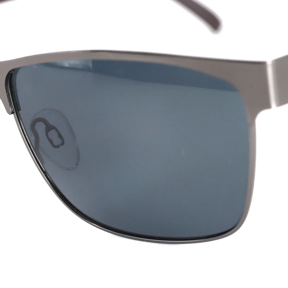 Piranha Sunglasses Mens Brown‎ Polarized Rectangular Metal Frame Shades 64343